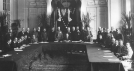 Posiedzenie inauguracyjne Tymczasowej Rady Stanu w dawnym Pałacu Rzeczypospolitej w Warszawie  15.01.1917 r.