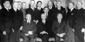Prezydent RP Władysław Raczkiewicz i członkowie rządu premiera Stanisław Mikołajczyka,  1943 rok.