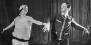 Halina Szmolcówna i Piotr Zajlich podczas próby  w Teatrze Wielkim  w Warszawie w maju 1925 roku.