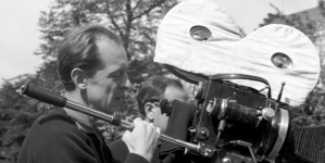 Konrad Nałęcki w trakcie realizacji filmu "Drugi człowiek" w 1961 r.