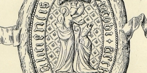 "Pieczęć arcybiskupia" z książki  "Jakób Strepa arcybiskup halicki 1391-1409".