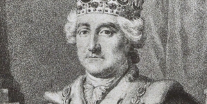 "Król Stanisław August Poniatowski (według współczesnego portretu Bacciarellego)."