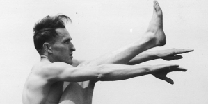 Janusz Kusociński podczas treningu.