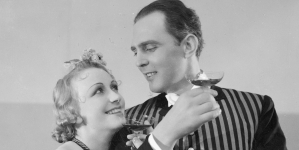 Loda Niemirzanka i Aleksander Żabczyński w operetce „Miłość przy świecach” w Teatrze Letnim w Warszawie w 1937 roku.