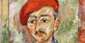 "Portret mężczyzny w czerwonym berecie" Tytusa Czyżewskiego.