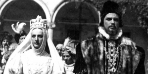 Jadwiga Smosarska i Witold Zacharewicz w filmie Józefa Lejtesa "Barbara Radziwiłłówna" z 1936 roku.