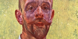"Autoportret z kwiatem koniczyny" Jacka Malczewskiego.
