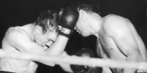 Walka bokserska pomiędzy Henrykiem Chmielewskim a Coleyem Welchem w Stanach Zjednoczonych Ameryki w styczniu 1939 r.