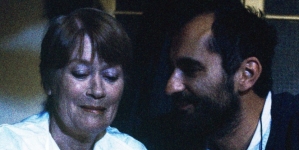 Alina Janowska i reżyser Piotr Szulkin na planie filmu "Femina" z 1990 roku.