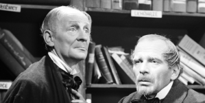 Edmund Biernacki i Jacek Woszczerowicz w filmie Jerzego Zarzyckiego "Nawrócony" z 1947 roku.