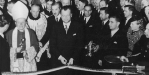 Uroczystość otwarcia gmachu Sądów Grodzkich przy ulicy Leszno w Warszawie 3.06.1939 r.