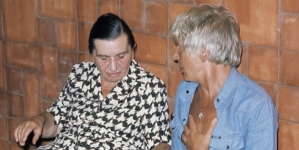 Wanda Jakubowska i Janusz Nasfeter podczas Festiwalu Polskich Filmów Fabularnych w Gdańsku w 1975 roku.
