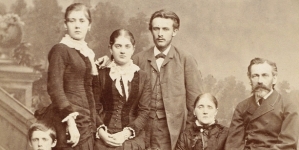 Józef Adamski z żoną Antoniną i rodziną.