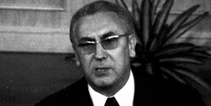 Edward Gierek podczas przemówienia na I Krajowej Konferencji Polskiej Zjednoczonej Partii Robotniczej w październiku 1973 r.