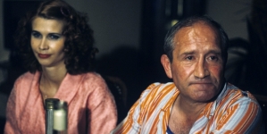 Grażyna Karin i Jan Himilsbach w filmie Antoniego Krauzego "Party przy świecach" z 1980 roku.