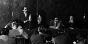 Przemówienie Aleksandra Forda podczas Zjazdu Filmowego w Sopocie w 1950 roku.