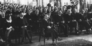 Akademia ku czci marszałka Józefa Piłsudskiego zorganizowana przez Kolejowe Przysposobienie Wojskowe w Warszawie w marcu 1934 r.