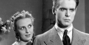 Elżbieta Barszczewska i Witold Zacharewicz w filmie Michała Waszyńskiego "Profesor Wilczur" z 1938 roku.