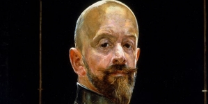 "Autoportret w zbroi" Jacka Malczewskiego.