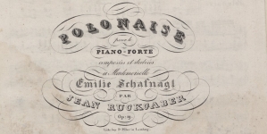 Jan Ruckgaber "Polonaise: pour le piano-forte: op. 19" (strona tytułowa)
