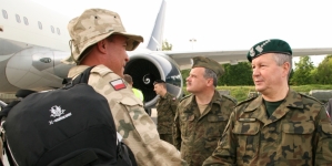 Powitanie II zmiany Polskiego Kontyngentu Wojskowego w Afganistanie 28.05.2008 r.
