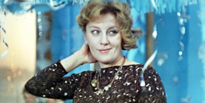 Irena Laskowska w trakcie realizacji filmu "Polowanie na muchy" w 1969 r.