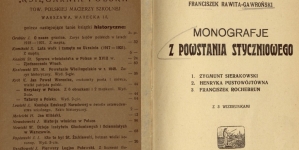 Franciszek Gawroński "Monografje z powstania styczniowego" (strona tytułowa)