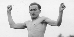 Janusz Kusociński podczas treningu  - 2