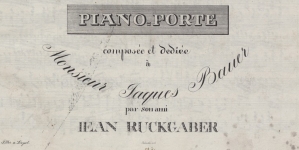 Jan Ruckgaber "Polonaise: pour le Piano-forte: op. 3" (strona tytułowa)