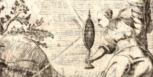 Ilustracja z książki Stanisława Herakliusza Lubomirskiego "Mirobvli Tassalini Adverbiorvm moralivm sive de virtute et fortuna libellus".