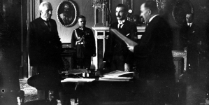 Uroczystość zaprzysiężenia prezydenta RP Ignacego Mościckiego na Zamku Królewskim w Warszawie  4.06.1926 r.