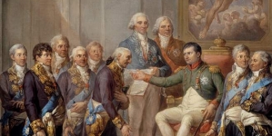 "Nadanie Konstytucji Księstwu Warszawskiemu przez Napoleona" Marcelego Bacciarellego.