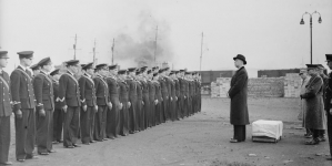 Prezydent RP na uchodźstwie Władysław Raczkiewicz po inspekcji łodzi podwodnej ORP Wilk, Rosyth 1940 rok.