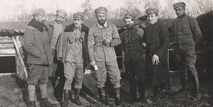 Legioniści 1. pułku piechoty I Brygady podczas kampanii na Wołyniu.
