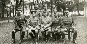 Józef Dowbor-Muśnicki ze sztabem I Korpusu Polskiego w Rosji w 1918 r.