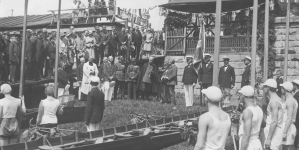Uroczystość poświęcenia łodzi Oddziału Wioślarskiego Towarzystwa Gimnastycznego "Sokół" w Krakowie 24.05.1930 r.  (2)