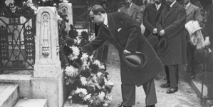 Uroczystość w 80 rocznicę śmierci Fryderyka Chopina na cmentarzu Pere-Lachaise w Paryżu 17.10.1929 r.