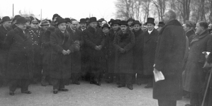 Otwarcie przebudowanego w granicach województwa warszawskiego traktu im. Marszałka Józefa Piłsudskiego 29.11.1936 r.