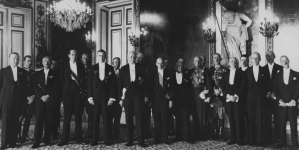 Złożenie listów uwierzytelniających prezydentowi RP Ignacemu Mościckiemu przez ambasadora Stanów Zjednoczonych w Polsce Johna Cudahy 6.09.1933 r.