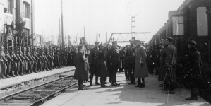 Wizyta Marszałka Józefa Piłsudskiego w Siedlcach, odbyta podczas podróży Piłsudskiego na wschód- do Brześcia, Siedlce 26.03.1919 r.