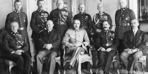 Wizyta członków nowego zarządu straży pożarnej u marszałka Józefa Piłsudskiego w Belwederze 20.11.1929 r.