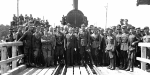 Otwarcie mostu kolejowego na Dunajcu w Bogumiłowicach w sierpniu 1934 roku.
