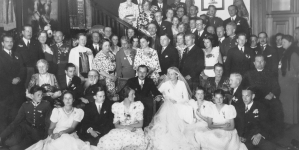 Ślub hrabiego Kazimierza Plater-Zyberka z hrabianką Ewą Grocholską w lipcu 1937 r.