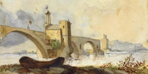 "Pont St. Benezet, Avignon" Teofila Kwiatkowskiego.