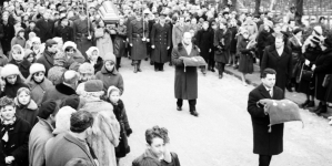 Uroczystości pogrzebowe Władysława Broniewskiego w Warszawie 14.02.1962 r.