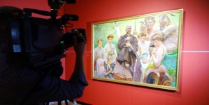 Jeden z obrazów na wystawie "Na jednej strunie: Malczewski i Słowacki" w Muzeum Narodowym w Warszawie.