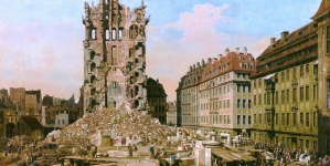 "Ruiny starego kościoła św. krzyża w Dreźnie" Bernardo Bellotto.