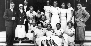 Polska reprezentacja lekkoatletyczna na IV Światowe Igrzyska Kobiet w Londynie w sierpniu 1938 roku.