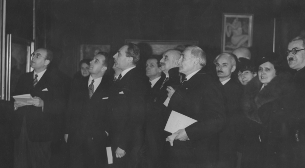  Otwarcie Dorocznego Salonu Ogólnego w Towarzystwie Zachęty Sztuk Pięknych w Warszawie 18.12.1937 r.  