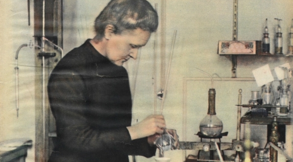  Maria Skłodowska-Curie w swojej pracowni.  